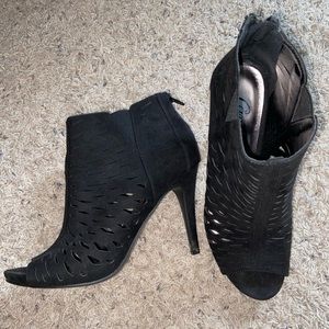 Black Suede Fancy Heels